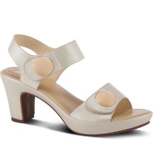 Elegant Cream Heeled Sandals